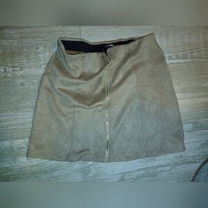 Tan Suede Mini Skirt